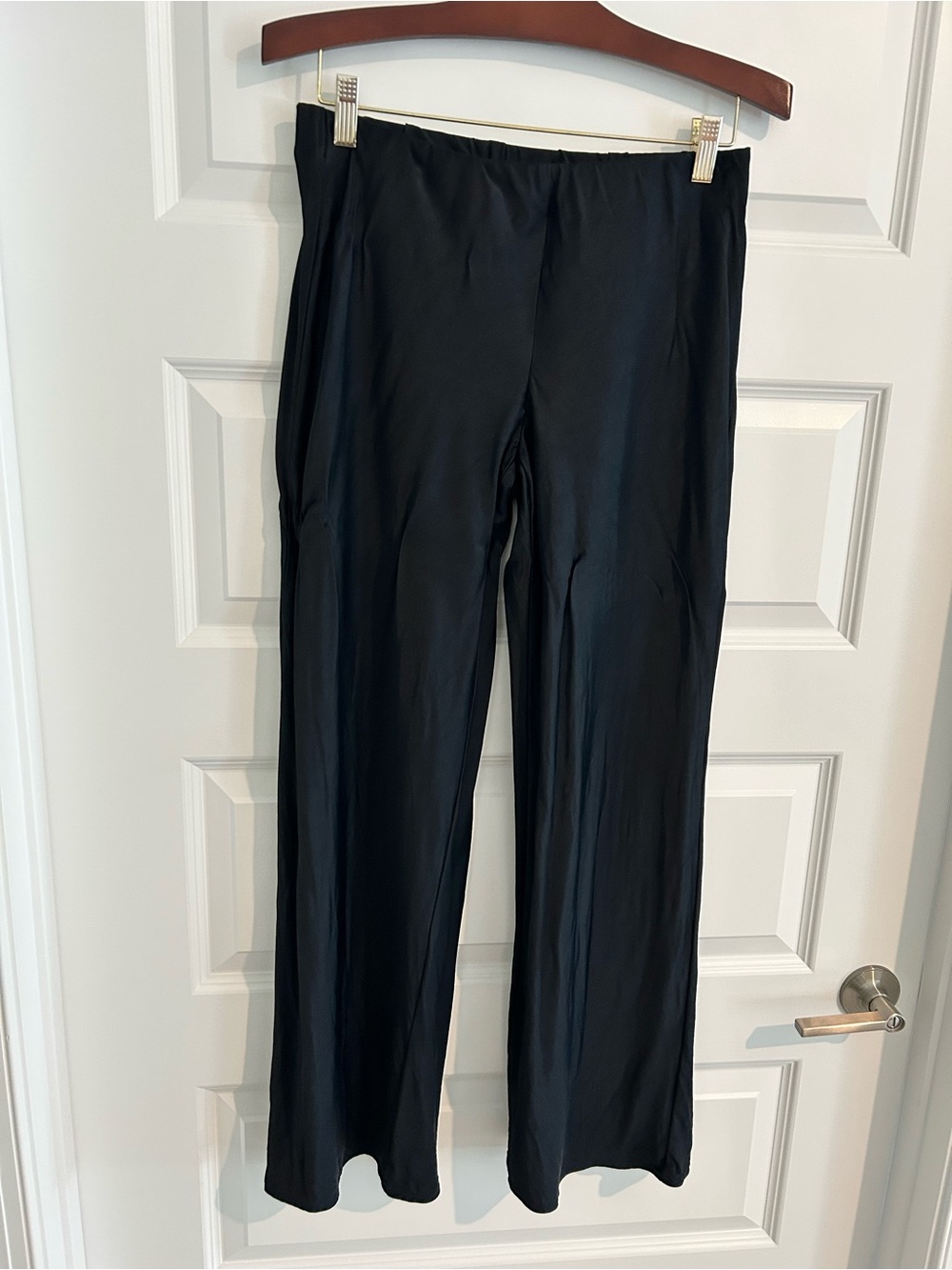 Anthropologie Satin Pants Black Size S